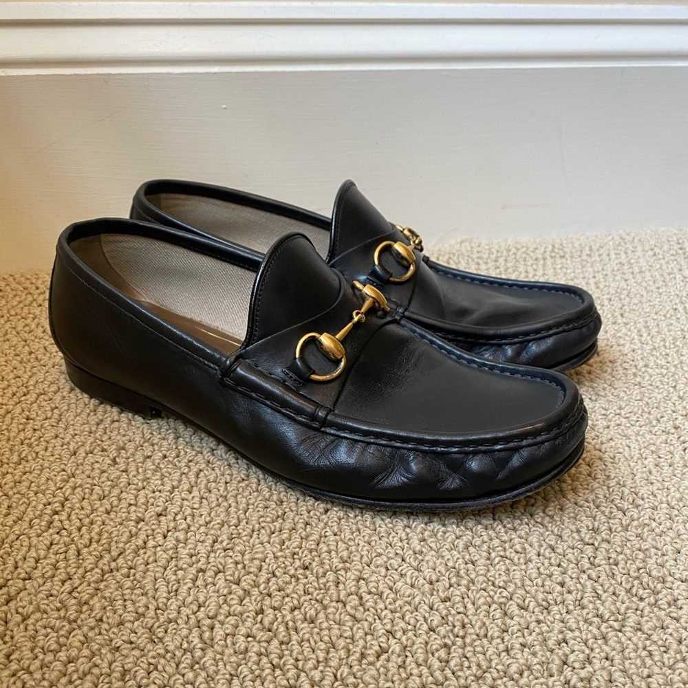 Gucci Men’s Leather Horsebit Loafer 9.5 Black